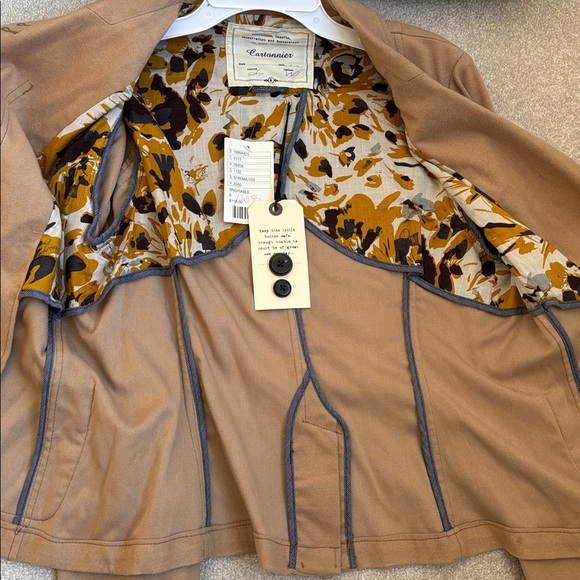 New women's size 6 sand tan Anthropologie Cartonnier soft blazer $118 retail - Picture 5 of 5
